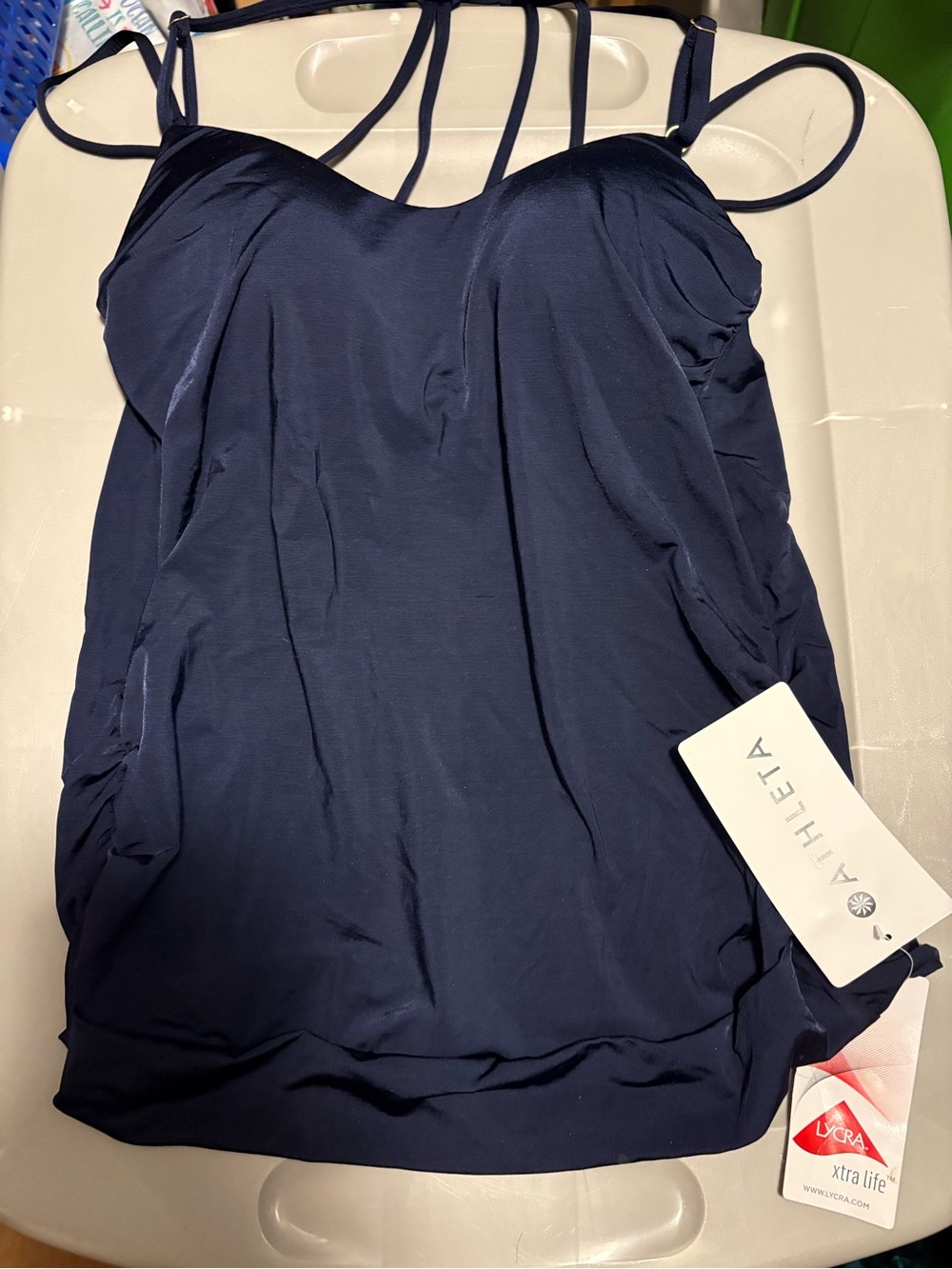 Athleta Navy Multi-Strap Camisole bathing suit top